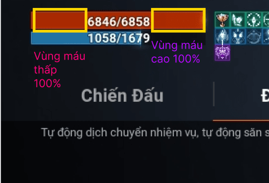 Hai vùng nhận diện HP trên bản Basic