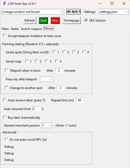 Auto Back to location in Lineage 2 Mobile